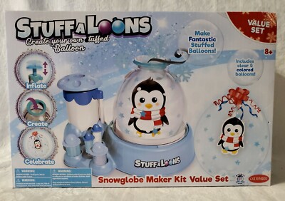 STUFF-A-LOONS - SNOWGLOBE MAKER KIT VALUE SET - PENGUIN - MAKE STUFFED BALLOONS
