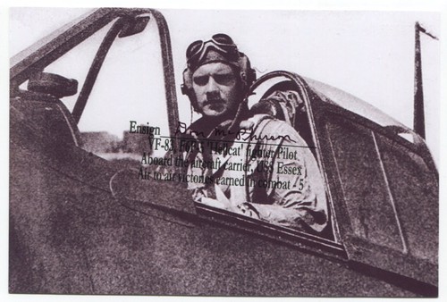 Donald McPherson signed Foto handsigniert Unterschrift WWII Navy Flying Ace