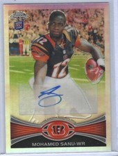 MOHAMED SANU 2012 TOPPS CHROME PHOTO VARIATION REFRACTOR ROOKIE SSP AUTO RC #98