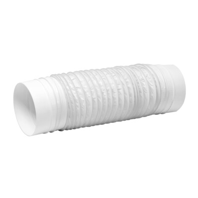 125 mm / 0,5 mm PVC Flexschlauch mit Anschlüssen Wäschetrocknerschlauch Haubenrohr