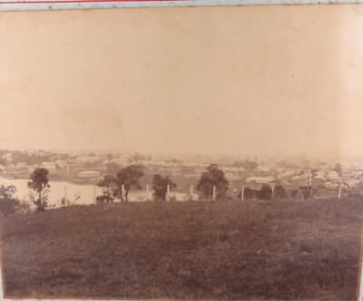 .c1890 - 1900 Large Sepia Photo of Brisbane, Vantage Point Unknown.