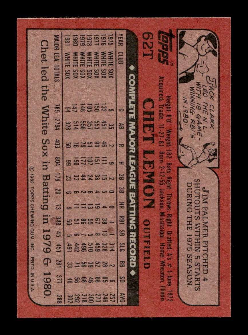 1982 Topps Traded 1-132 EX-MT/NM Pick From List All PICTURED - Picture 357 of 501