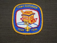VINTAGE BSA BOY SCOUTS OF AMERICA PATCH CAMP BOYHAVEN 50 1924 1974