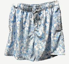 Vintage Summer Shorts Womens Exersize Size M Floral Elastic Waist Polester Blend