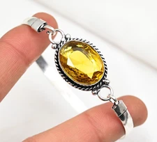 Citrine Bracelet Gemstone Handmade 925 Sterling Silver Amazing Jewelry For Gift