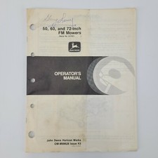 OEM John Deere 50 60 & 72 Inch FM Mowers Owner Operator's Manual OM-M89628 K5