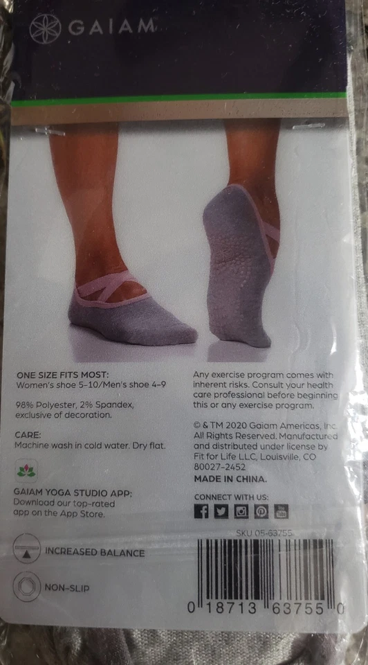 YOGA SOCKS (2 PACK) - Image 2 of 2