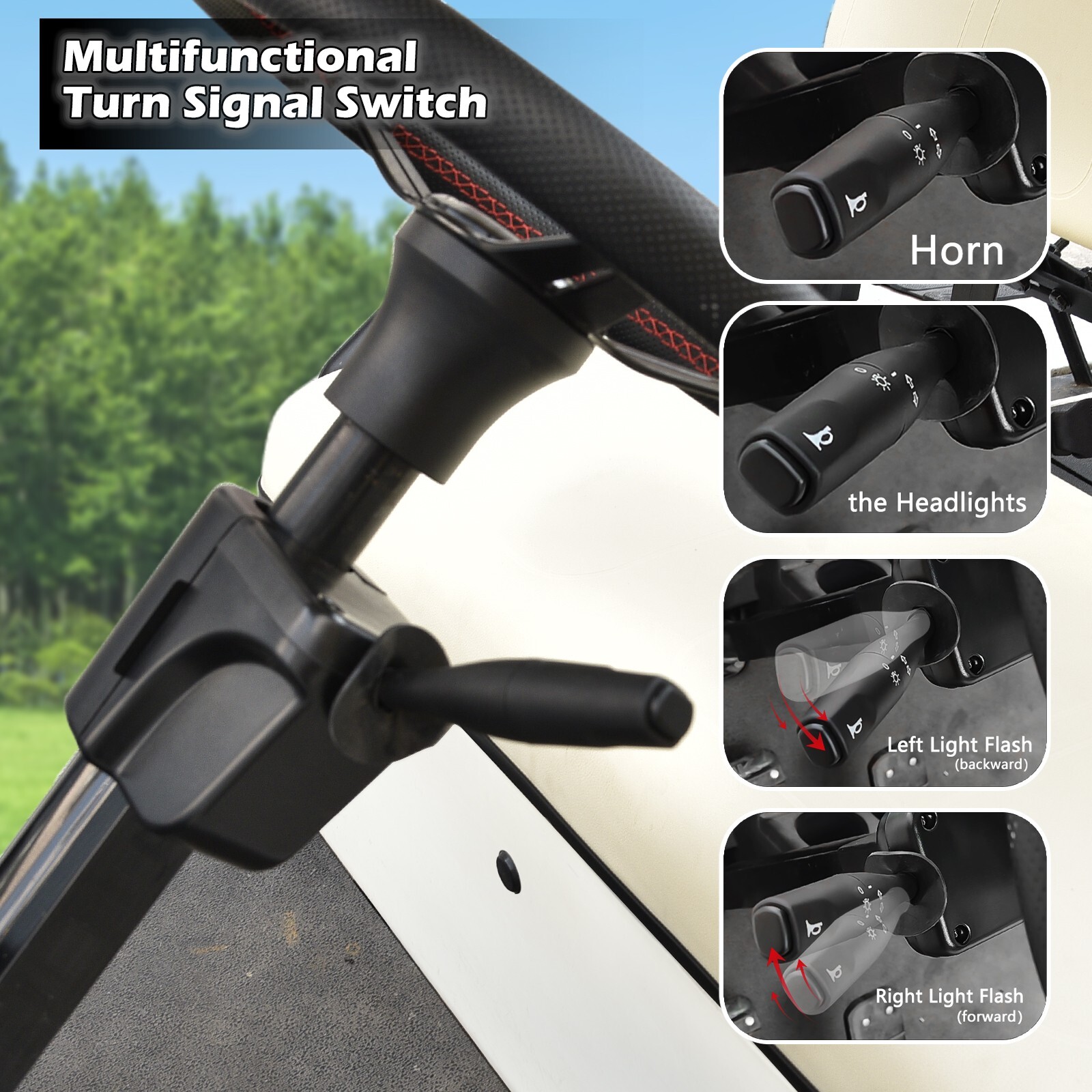 EZGO RXV Golf Cart Light Kit 12V Street Legal Part+Horn Turn Signal Fit 08-15Y