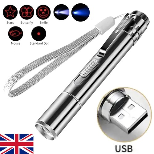 3-in-1 USB Rechargeable Multi Torch UV Light Cat Laser Pointer Pen Pet Toy Beam' - Picture 5 of 19