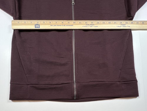 Sudadera RBX Cremallera Completa Mujer Mediana Borgoña Púrpura Oscuro Poliéster Spandex - Imagen 4 de 5