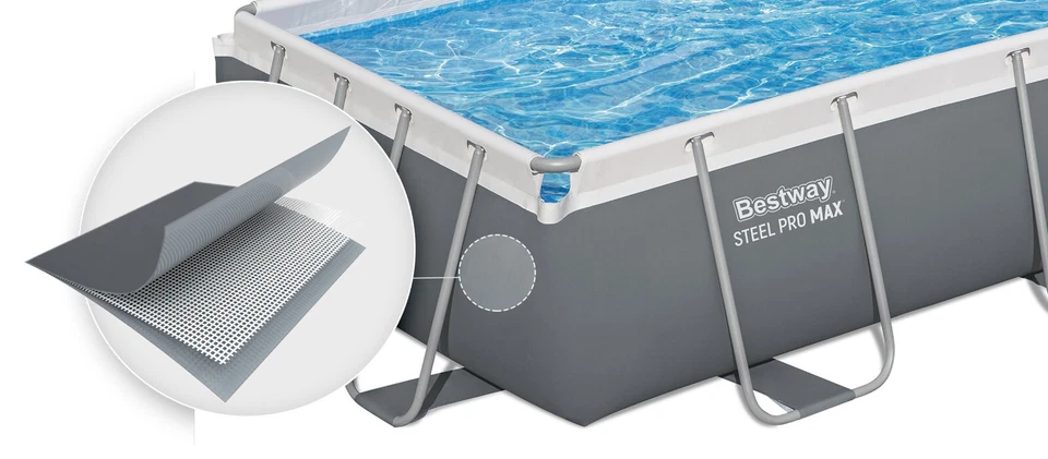 BESTWAY Frame Pool Gartenpool mit Filterpumpe Dosierer 56629 282x196x84cm - Bild 3 von 4