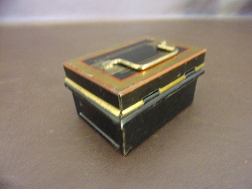 Vintage englische Fabrikat kleine Metall Schlosskasten (fehlender Schlüssel) - Bild 3 von 7