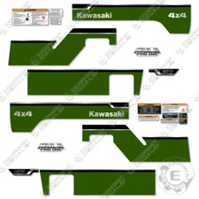 Fits Kawasaki Mule Pro DXT Decal Kit 4x4 - Green Version - 7 Year 3M Vinyl Kit!