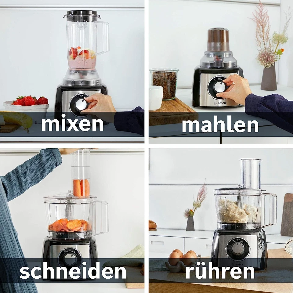 Bosch MCM3501M 800 Watts Food Processor, Black - Image 2 of 4