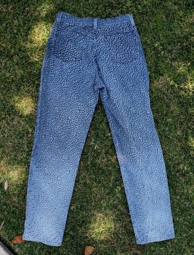 90's Vintage Roberto Cavalli Italy Blue Leopard Fade Denim Jeans 29x30 - Picture 4 of 9