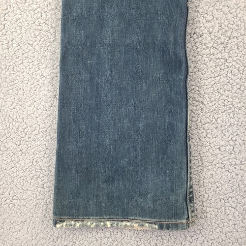 Miss Me Distressed Low Rise Jeans Cowhide Flap Pocket Blue Bootcut Womens Sz 28 - Picture 22 of 24