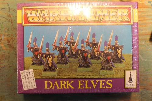 WARHAMMER FANTASY DARK / Wood Elf Warrior w/ Spear (x4) | OOP Metal EUR