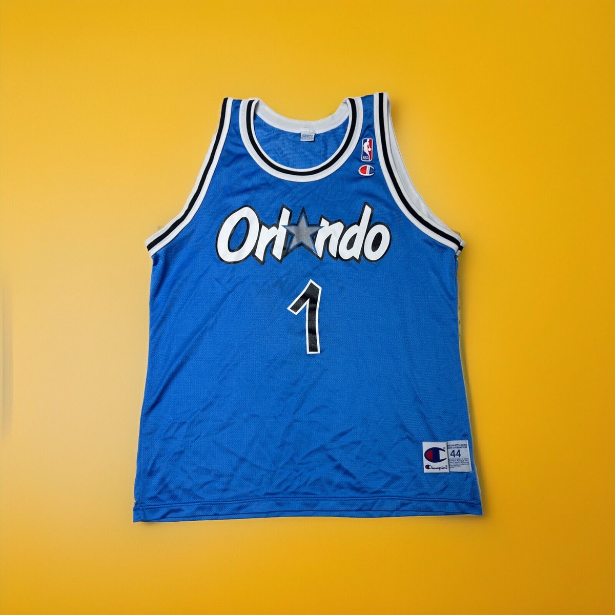 Vtg Penny Hardaway #1 Orlando Magic Champion Blue Jersey Sz