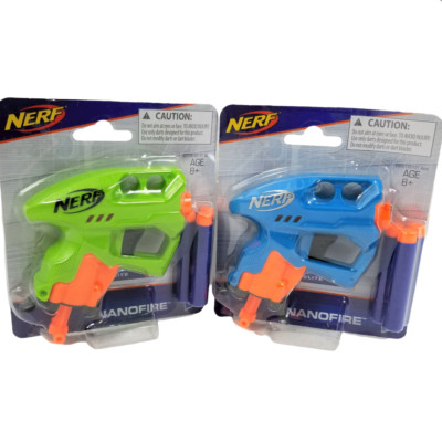 Nerf N-Strike Elite NanoFire Blue & Green Blasters 2 Pack by Hasbro Ages 8+