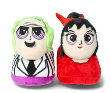 Beetlejuice and Lydia Women's Slide on Slippers NWT