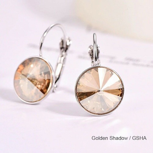 Glam Ohrringe mit Swarovski Rivoli Kristallen 14 mm Handgefertigt in Deutschland - Bild 6 von 73