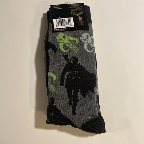 Star Wars The Mandalorian Disney Plus Paquete de 2 Calcetines Crew Zapato Talla 6-12 Nuevo - Imagen 2 de 2