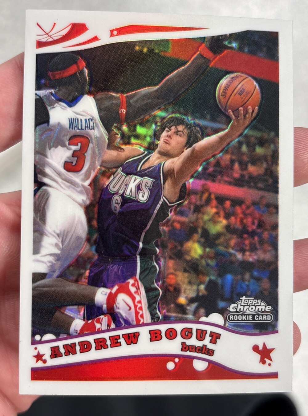 2005-06 Topps CHROME Andrew Bogut REFRACTOR RC /999 Milwaukee Bucks #210