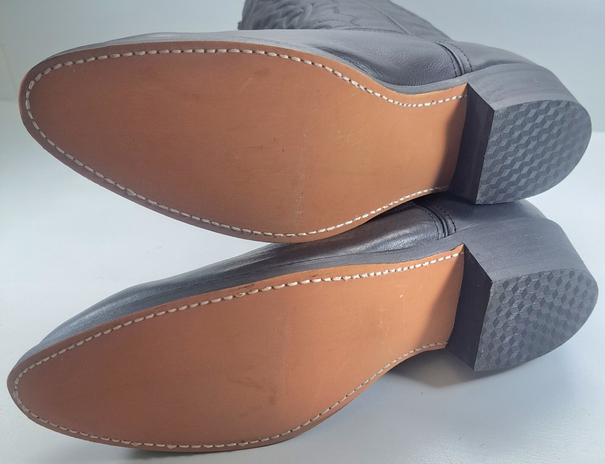 Laredo Black Cowboy Boots 6691 Deertan Leather 13\