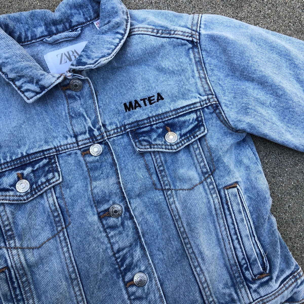 ZARA Denim Jacket Kids Boys 4-5 Years Old Jean Button Blue