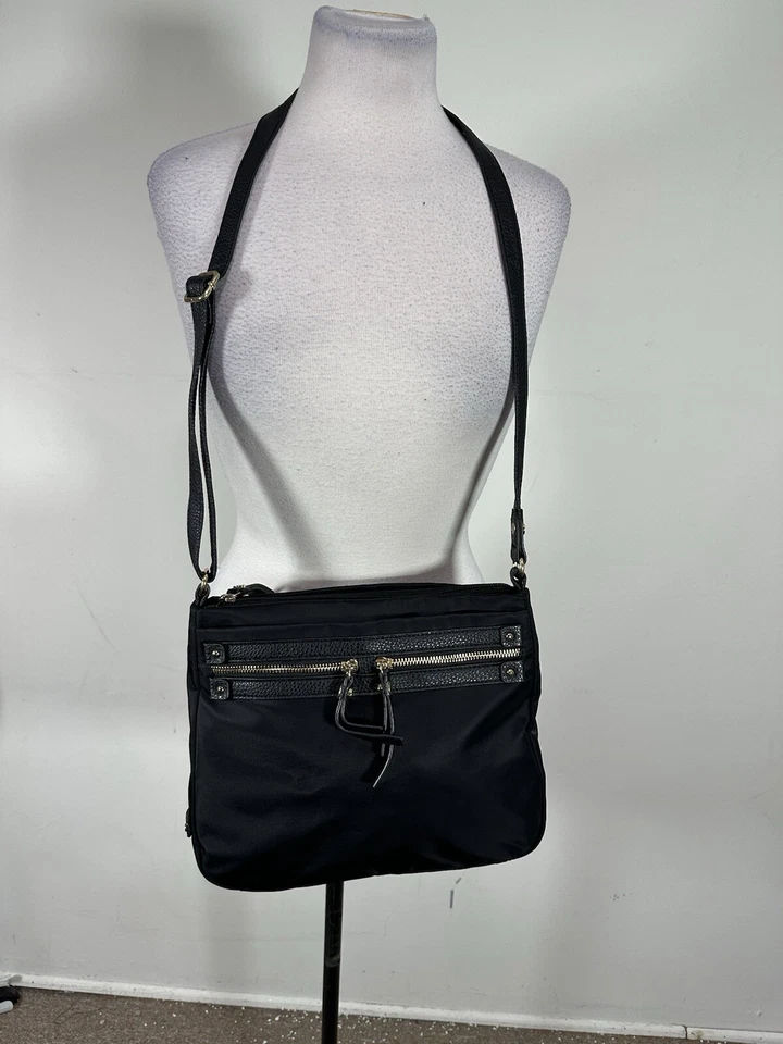 Bolso Bandolera Tutilo New York Negro Correa Ajustable Nylon Foto 2 de 4
