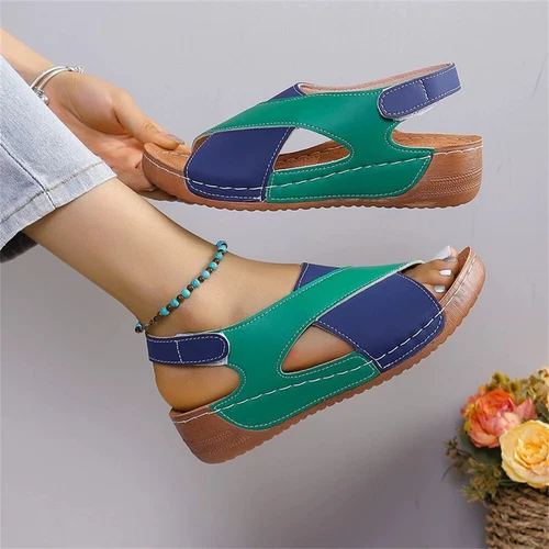 Damen Orthopädische Sandalen Bequeme Hausschuhe Peep Toe Offener Schuhe Sommer - Bild 8 von 25