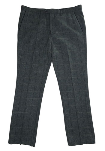 Marc Darcy DX7 Mens Charcoal 3 Piece Tweed Suit Jacket 48R / Pants 40 in - Picture 17 of 24