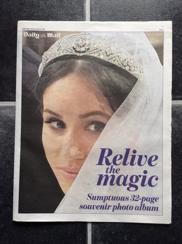 PRINCE HARRY MEGHAN ROYAL WEDDING Colour Souvenir Pullout DAILY MAIL Newspaper