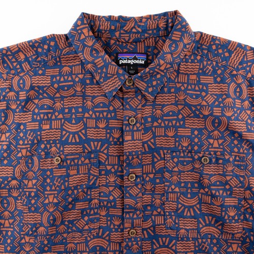 Patagonia Herren Large Step Back Hemd Kurzarm Knopfleiste leichter Hanf - Bild 6 von 10