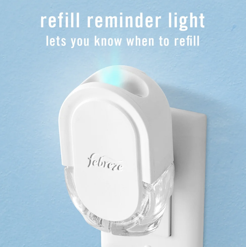 Febreze Plug In Air Freshener, Odor-Fighting Scented Oil Refill, Gain, 4 Refills - Picture 6 of 7
