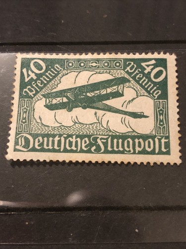 Germany 1919 40 Airmail Stamp EX Nearly Full Gum Very Lightly Hinged