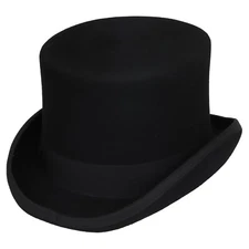 Adults Magician Hat Soft Black Top Hats Retro Wool Cap Stage Performance Party