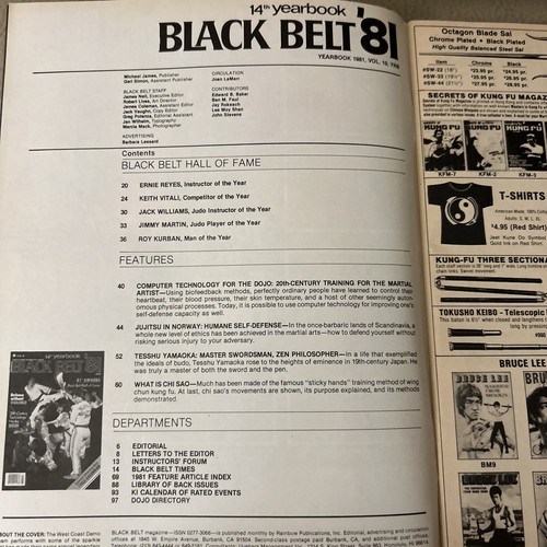 Vintage Black Belt Magazine Yearbook 1981 - Picture 2 of 11