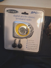 JENSEN Audio Sport AM/FM Stereo Arm Band Radio Silver SAB-55. New in box.