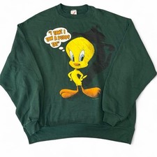 Vintage 90s L Tweety Bird Looney Tunes Graphic Crewneck