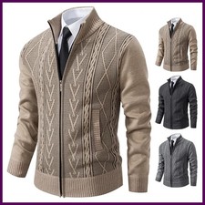 2026 Design AutumnWinter Cashmere Padded Warm Casual Men's Knitted Sweater