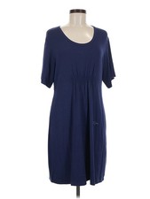 Simply Vera Vera Wang Women Blue Casual Dress M