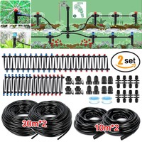 2Tlg 40M BewäSserungssystem Micro Drip TröPfchenbewäSserung Tropfschlauch Garten