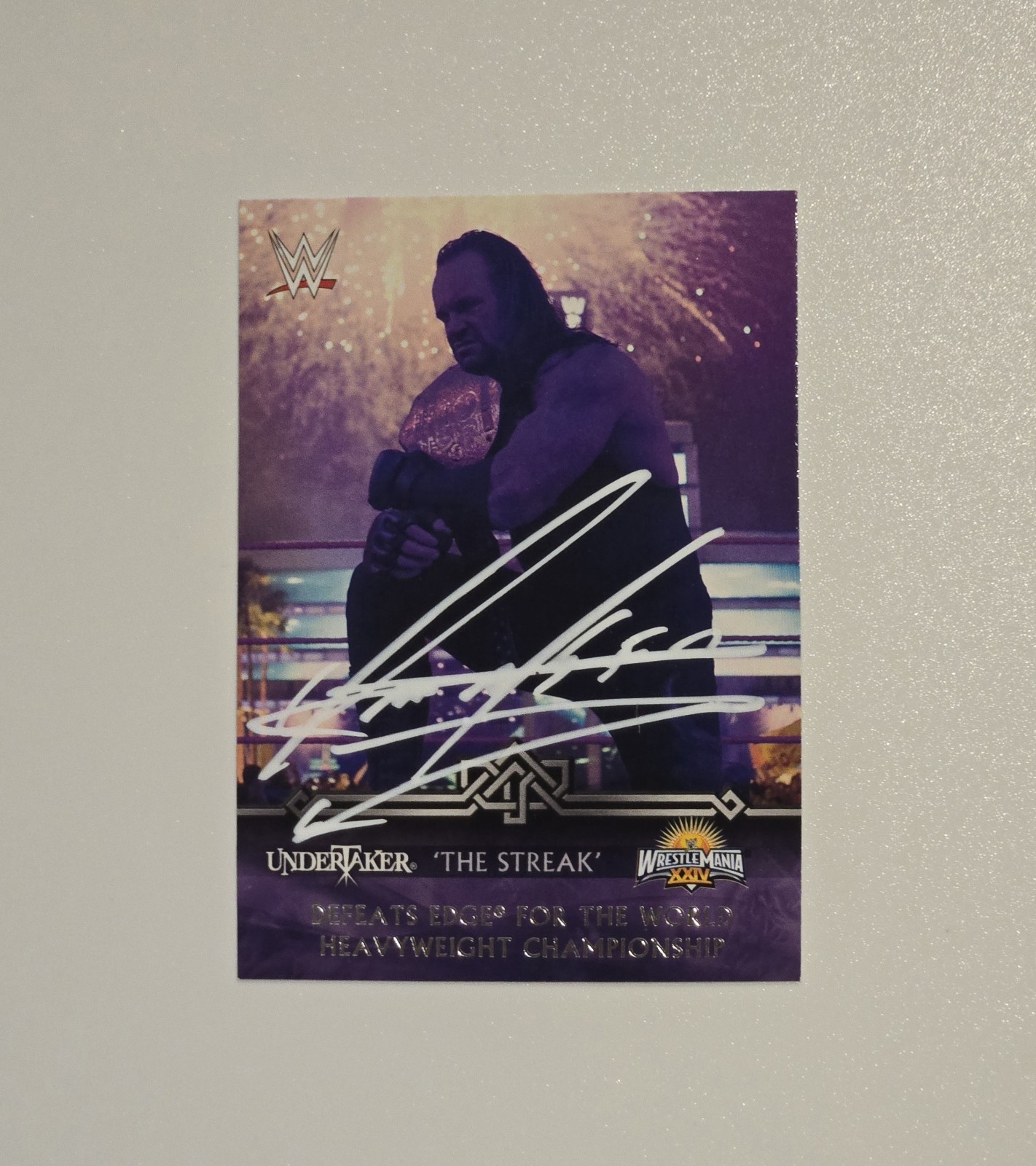 2014 Undertaker Auto Card 16-0 The Streak TOPPS WWE ROAD TO WRESTLEMANIA   view 9