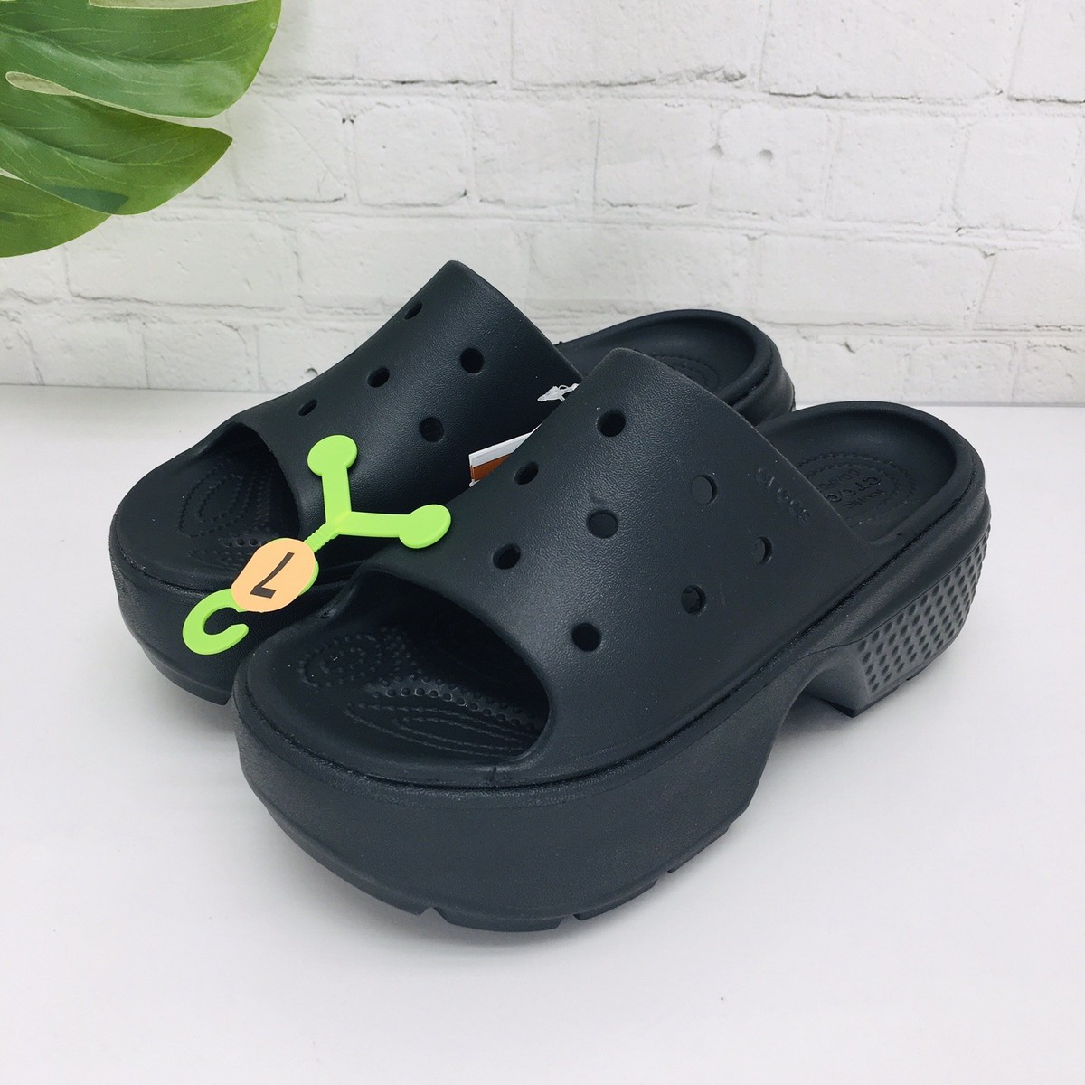 Crocs Stomp Slide Black 209346-001 Men's Size 5 Medium for