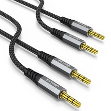 2 Pack AUX Cable, 6.6ft/2m, Hi-Fi Sound 3.5mm TRS Auxiliary Audio Cable Nyl...