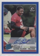 2019 Panini Donruss Optic Rated Rookie Blue Prizm 54/75 Qadree Ollison Auto 2qw