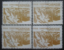NICARAGUA N°1310 X 4 oblitéré