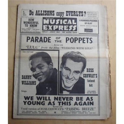 VARIOUS 1961 NME MAGAZINE APRIL 14 1961 (SOME EDGE WEAR) UK