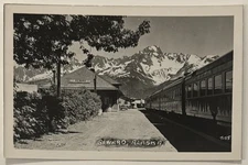 Train At Seward AK Alaska Depot Station Vintage RPPC Postcard